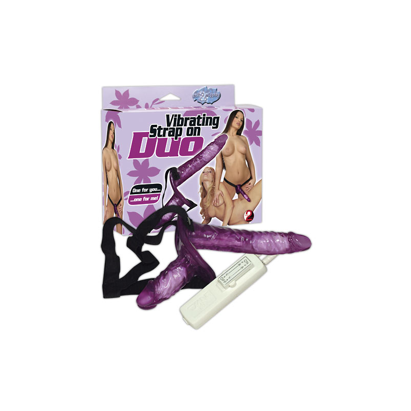 Strap on Duo Dildo Vibrator