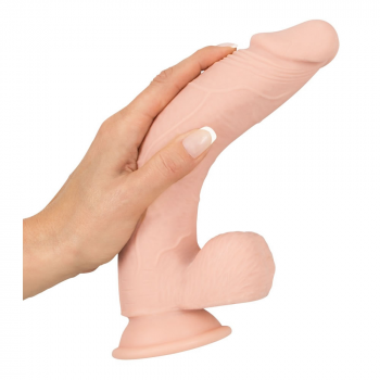 Nature Skin Medium Bendable Dildo 24 cm med Sugekop