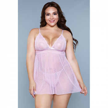 Hailey Babydoll - Plus Size - Lavender