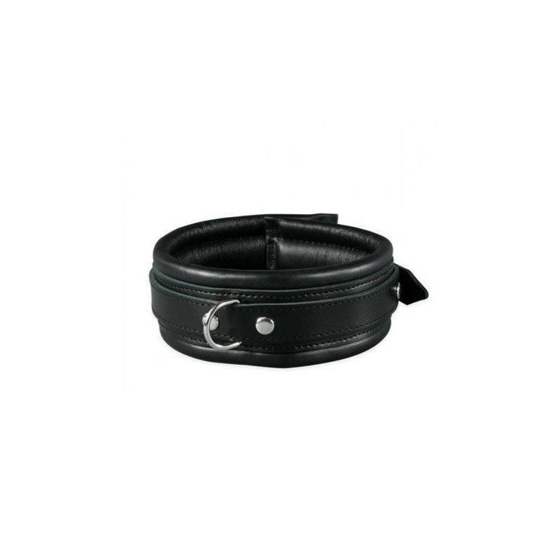 Leather Collar 5 cm - Black