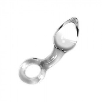 Glas dildo - Clear buttplug & O-ring