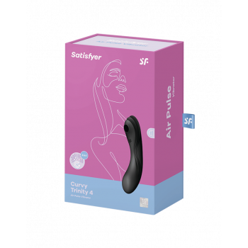 SATISFYER - CURVY TRINITY 4 - 3-IN-1 VIBRATOR - BLACK