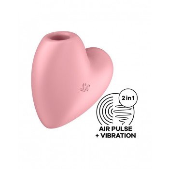 SATISFYER - CUTIE HEART - AIR PULSE VIBRATOR - PINK