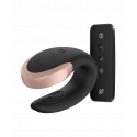 SATISFYER - DOUBLE LOVE - LUXURY PARTNER VIBRATOR - BLACK