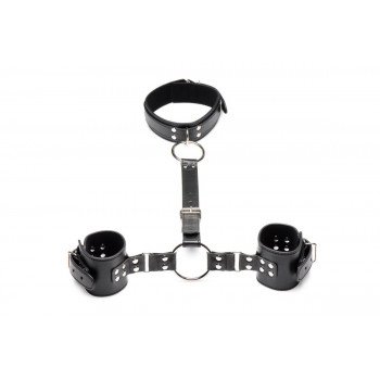 Collar with Cuffs Restraint Set - Black