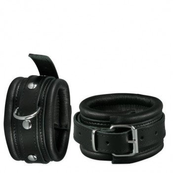 Leather Anklecuffs Black - 5 cm