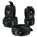 Leather Anklecuffs Black - 5 cm