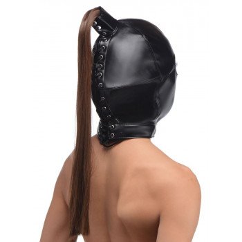 Bondage Hood With Ponytail