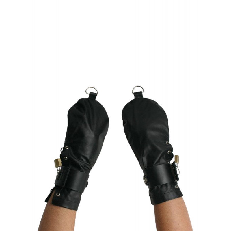 Strict Leather Bondage Mittens