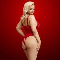 Plus Size Blonde Body i Rød