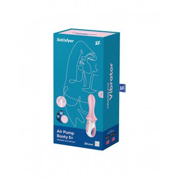 SATISFYER - AIR PUMP BOOTY 5+ - INFLATABLE ANAL VIBRATOR (WITH APP CONTROL) - PINK