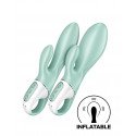 SATISFYER - AIR PUMP BUNNY 5+ - INFLATABLE RABBIT VIBRATOR (WITH APP CONTROL) - MINT