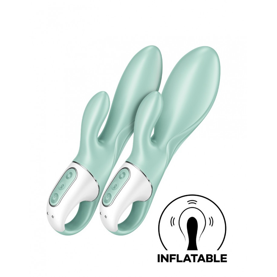 SATISFYER - AIR PUMP BUNNY 5+ - INFLATABLE RABBIT VIBRATOR (WITH APP CONTROL) - MINT