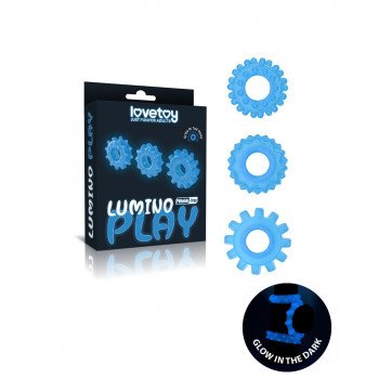 LUMINO PLAY COCK RING SET OF 3 - GLOW IN THE DARK