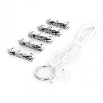 Modern Zinc Alloy Nipple clamps 5x Set with Rope