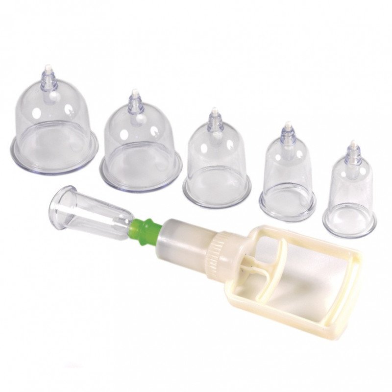 Complete cupping set of 6 cups in box