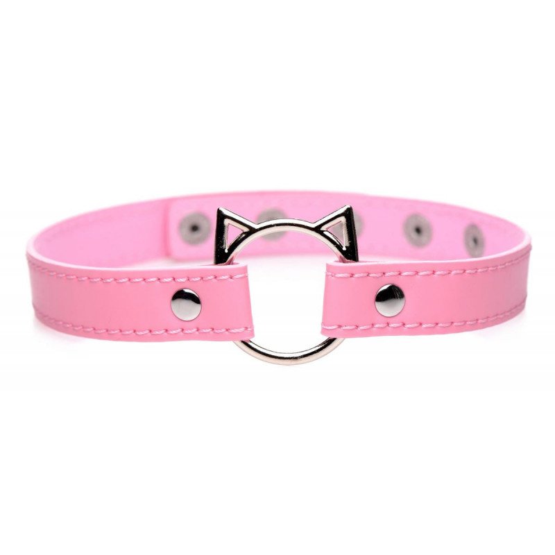 Master Series Kinky Kitty Slim Choker in Pink