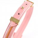 Sevanda Love Heart Butterfly Leather Collar - Pink