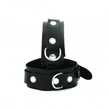 Rubber Anklecuffs Black