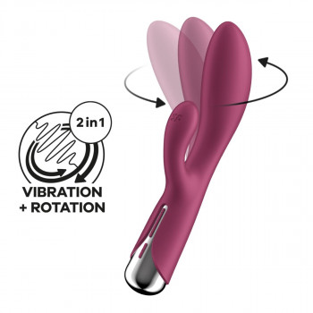 Satisfyer Spinning Rabbit 1 - Red fra Sadistenstoolbox