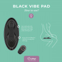 Vibe Pad Double Vibration with Remote Control - Black fra Sadistenstoolbox