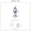 Vibrating Aluminum LED Buttplug Small