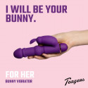 Teazers Silicone Rabbit Vibrator - Purple fra Sadistenstoolbox