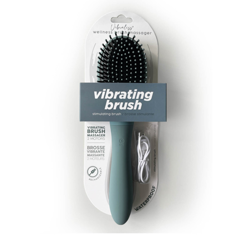 Vibrating Hairbrush Vibraliss Grey Blue fra Sadistenstoolbox