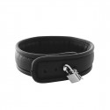 Leather Padded Collar Mini O-ring with Lock fra Sadistenstoolbox