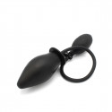 Inflated Anal Spade Plug Black