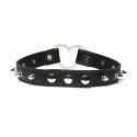 Spiked Hjerte Choker - Sort