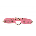 Spiked Hjerte Choker - Pink